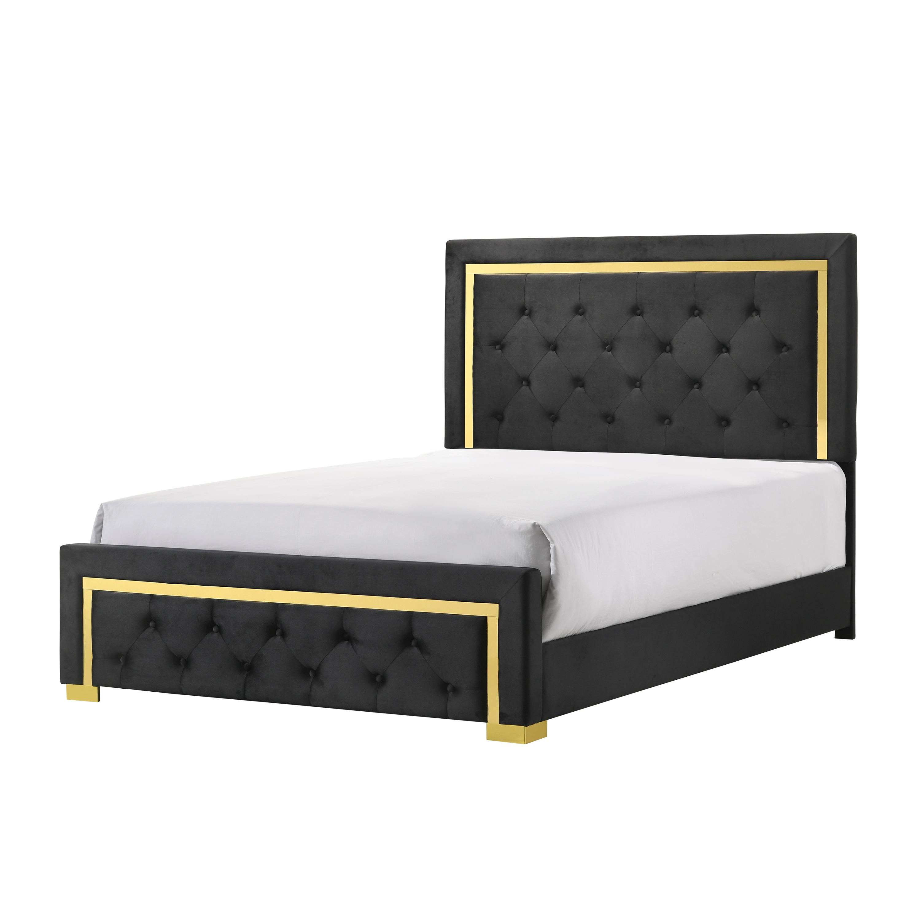 Crown Mark Pepe B9290-Q Queen Bed - Black IMAGE 1